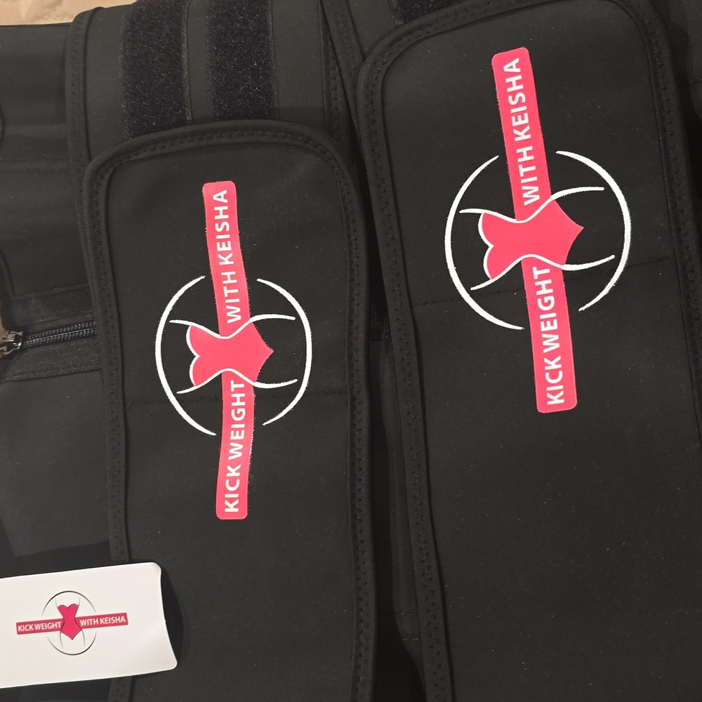 Black Waist Trainer with Pink Logo